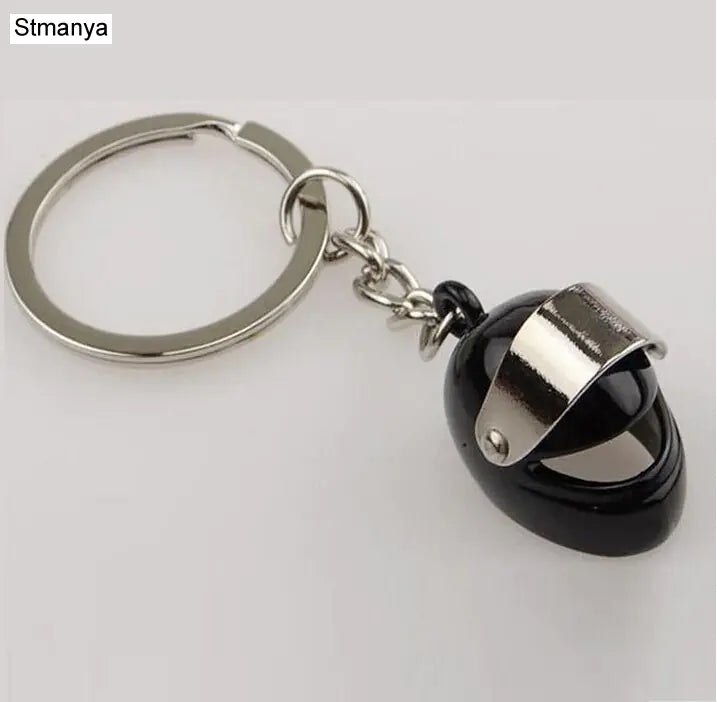 Mini Stereo Helmet Motorcycle Keychain Jewelry