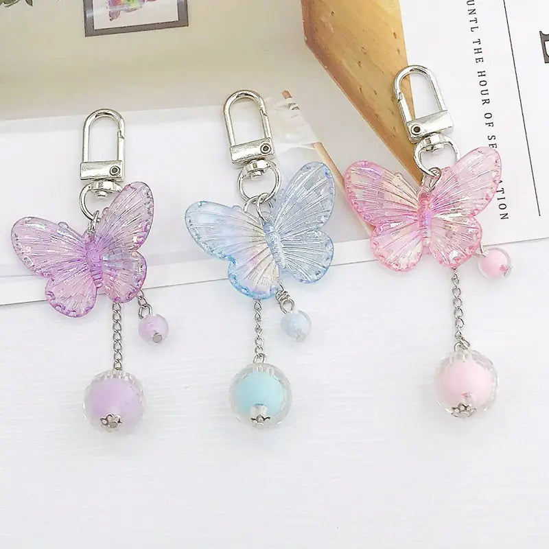 Laser Butterfly Keychain and AirPods Case Charm
