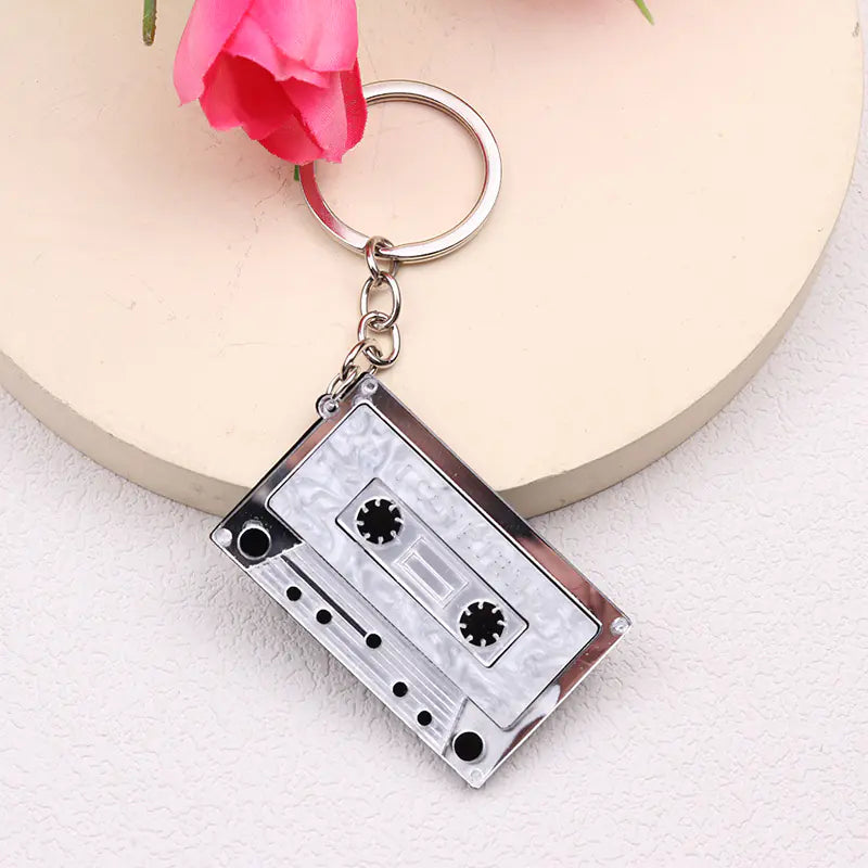 Trendy Geometric Rectangular Keychain Pendant for Women