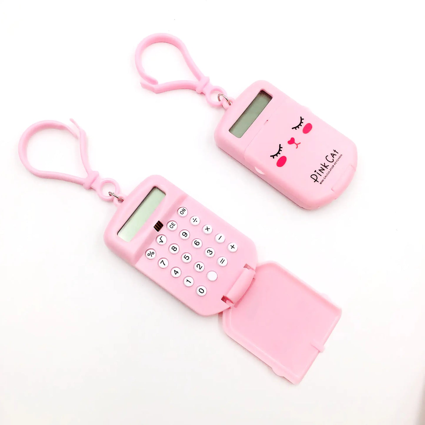 Smiling Face Emoji Biscuit Mini Calculator Keychain