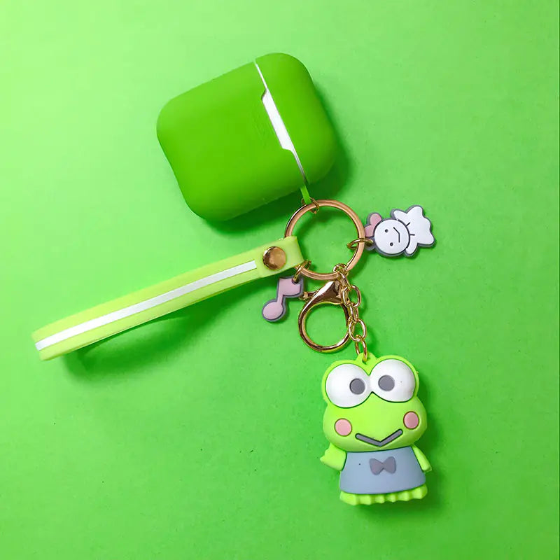 Korean Style Cartoon AirPods Case with Keychain (DIY)