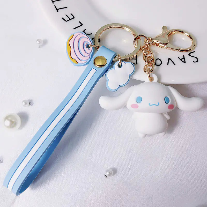 Korean Style Cartoon AirPods Case with Keychain (DIY)